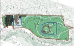 VI – donji vidikovac; VII – gornji vidikovac; O1,O2 – odmorišta; P – parking; S1,S2 – pješačke staze